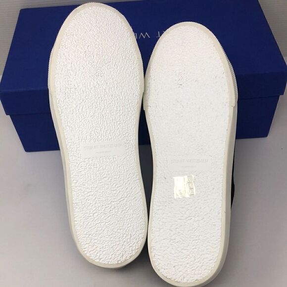 STUART WEITZMAN BLACK SUEDE JASPER TENNIS SHOES NEW IN BOX + DUST BAG SZ 6.5 - Picture 4 of 6